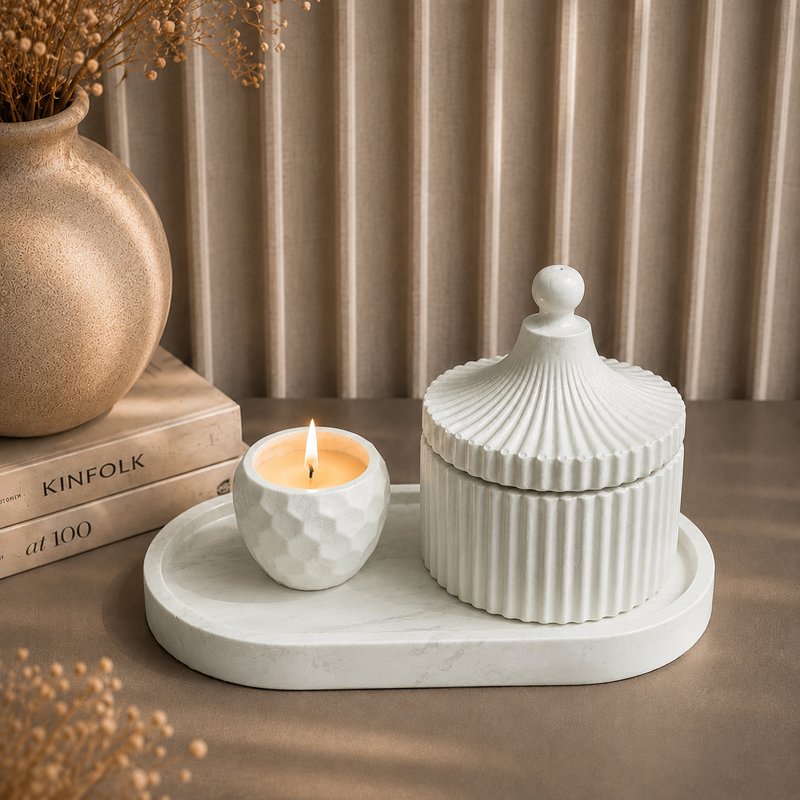 Marble Storage and Candle Set - Image 6