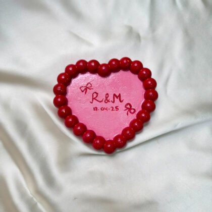 PERSONALIZED LOVE DATE HEART TRAY