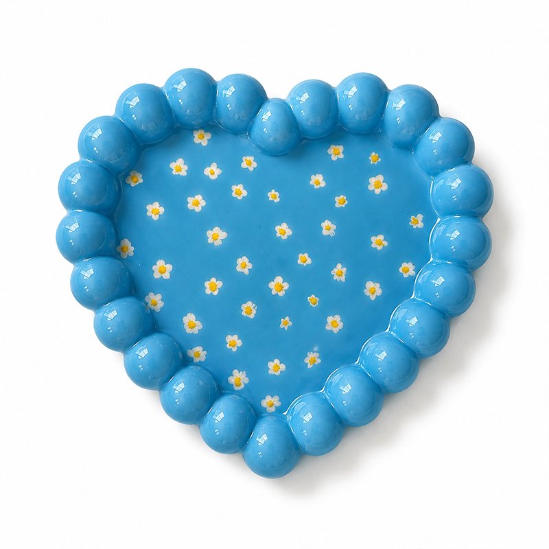 BLUE DAISY HEART TRAY - Image 2
